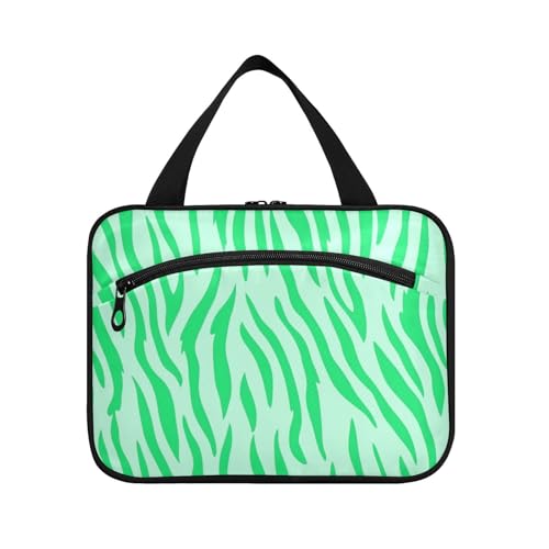 miaozhen Mintgrüne Tigerfell-Textur, hängende Reise-Make-up-Tasche für Damen, mit Haken, Designer-Kompakt für Reisezubehör für Damen, Bolsa Para Guardar Maquillaje L, Mintgrüne Tigers Fellstruktur miaozhen Mintgrüne Tigerfell-Textur, hängende Reise-Make-up-Tasche für Damen, mit Haken, Designer-Kompakt für Reisezubehör für Damen, Bolsa Para Guardar Maquillaje L, Mintgrüne Tigers Fellstruktur von miaozhen