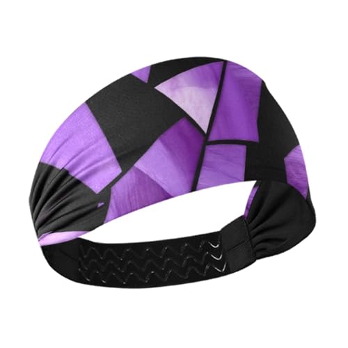 miaozhen Moderne kühlende Workout-Stirnbänder aus Buntglas, Lavendel, Schwarz, elastische Haarbänder für Fußball, Yoga, Gesichtswäsche, Workouts cinta para el cabello von miaozhen