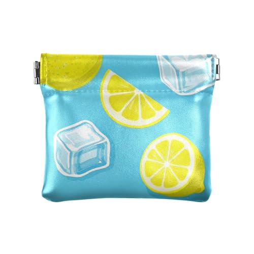 miaozhen Monedero para carro Geldbörse für Damen, Sommerblau, Eiszitrone, praktischer Schmuck, Sommerblaue Eiszitrone, 1 size von miaozhen
