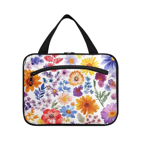 miaozhen Neuseeländische Kosmetiktasche mit silberfarbenem Farn, Blumen, hängende Kosmetiktasche mit Haken, Designer-Chic für Reiseutensilien, für Damen, Organizador de maquillaje para L miaozhen Neuseeländische Kosmetiktasche mit silberfarbenem Farn, Blumen, hängende Kosmetiktasche mit Haken, Designer-Chic für Reiseutensilien, für Damen, Organizador de maquillaje para L von miaozhen