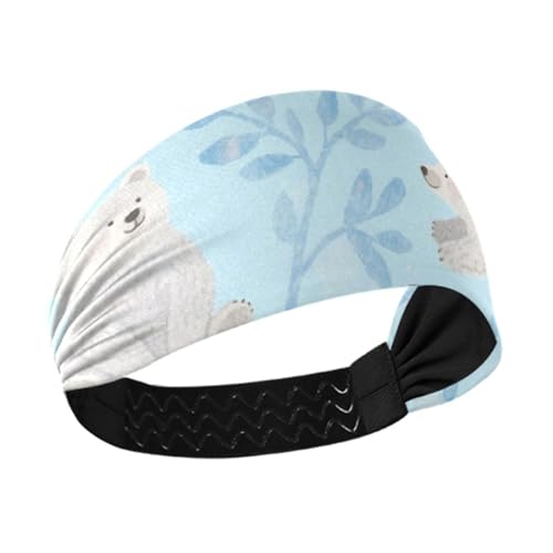 miaozhen Niedliche Cartoon-Bären, rutschfest? Stirnband-Halter, Organizer, dehnbare Kopf-Schweißbänder für Damen, für Sport, Fitnessstudio, Gesichtswäsche, Diademas para el cabello von miaozhen
