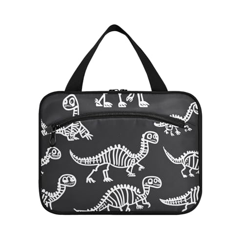 miaozhen Niedliches Dinosaurier-Skelett, Knochen, schwarz, Hänge-Set für Reisen, mit Haken, Designer-Uni für Frauen, ein Muss für Bolsa, Para, Guardar, Maquillaje L, Niedliche Dinosaurier-Skelette von miaozhen