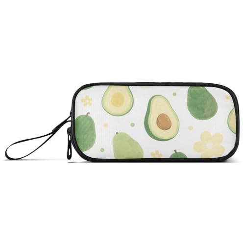 miaozhen Nylon-Federmäppchen, Schulbedarf, niedliche und Cartoonische grüne Avocado, große Kapazität, Stifteetui, Schreibwaren für adrette Schule, Frauen, Esuche Para von miaozhen