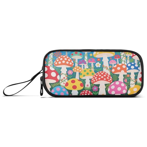 miaozhen Nylon-Federmäppchen für Teenager, Cartoon-Pilze, Stern, hohe Kapazität, großes Federmäppchen mit Reißverschluss, Schreibwaren-Tasche für adrette Schule, Jugendliche von miaozhen