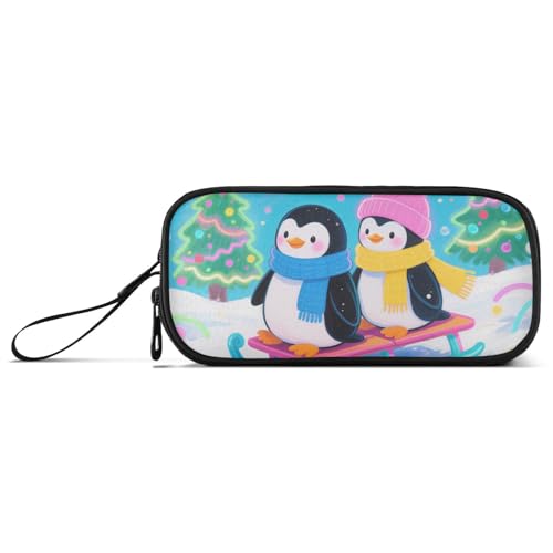 miaozhen Nylon-Federmäppchen für Teenager, Winter, Tier, Pinguin, Skifahren, hohe Kapazität, großer Reißverschluss, Federmäppchen, Schreibwaren-Organizer für Büromann, Esuche Para miaozhen Nylon-Federmäppchen für Teenager, Winter, Tier, Pinguin, Skifahren, hohe Kapazität, großer Reißverschluss, Federmäppchen, Schreibwaren-Organizer für Büromann, Esuche Para von miaozhen