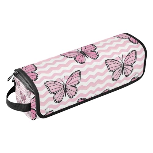 miaozhen Reise-Werkzeugtasche für Damen, hitzebeständige Matte, Tragetasche, flacher Lockenstab, wasserdichter Organizer für Glätteisen, Glätteisen, Lockenstäbe, Wellenmuster, Tier-Schmetterlinge von miaozhen