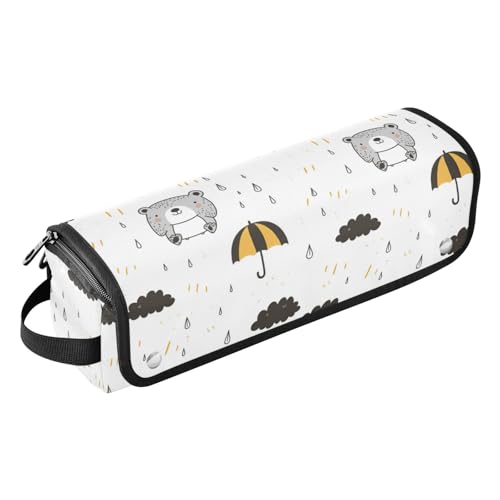 miaozhen Reise-Werkzeugtasche und hitzebeständige Matte mit Reißverschluss, abnehmbarer Haarstyling-Zubehör-Organizer für Glätteisen, heiße Werkzeuge und Haarpflege-Zubehör, niedliches Tierbär-Muster, von miaozhen