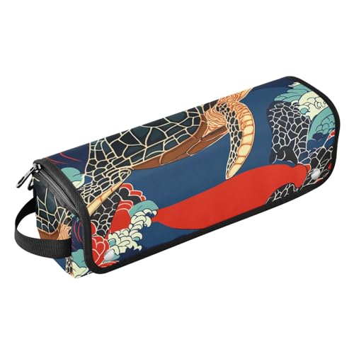 miaozhen Reisetasche für Haarwerkzeuge mit hitzebeständigem Pad, Aufbewahrungstasche für Glätteisen, heiße Werkzeuge und Haarpflegezubehör, Schildkröte, japanischer Stil, Reisezubehör für Frauen, von miaozhen