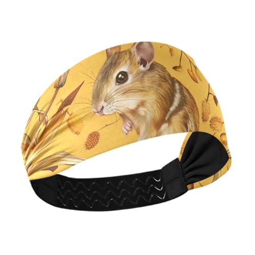 miaozhen Rutschfestes Sport-Stirnband mit Tierrennmaus, dehnbare Schweißbänder zum Waschen von Gesicht, Make-up, athletischer Sport, Diademas para el cabello von miaozhen