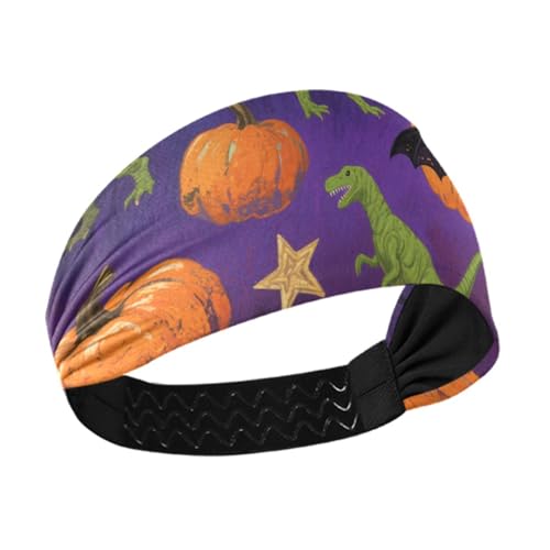 miaozhen Rutschfestes Yoga-Stirnband mit Dinosaurier-Motiv, elastisches Schweißband für Damen, zum Waschen des Gesichts, Wandern, Laufen, Tennis, Diademen, Para ni?as von miaozhen