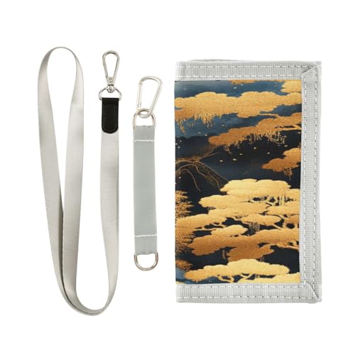miaozhen Schwarz-goldene chinesische Landschaft, dreifach gefaltete Clip-Geldbörse für Herren, cooles Geschenk, trendige, leichte Geldbörse mit Umhängeband, Cartera Para Hombre, Schwarz Gold miaozhen Schwarz-goldene chinesische Landschaft, dreifach gefaltete Clip-Geldbörse für Herren, cooles Geschenk, trendige, leichte Geldbörse mit Umhängeband, Cartera Para Hombre, Schwarz Gold von miaozhen