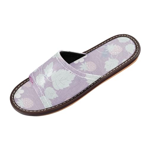 miaozhen Slow Style Bad-Hausschuhe, Erdbeer-Lavendel, weich, maßgeschneidert, für Zuhause, Strand, rutschfeste Sandalen für Reisen, Pool, Party, Pantuflas para hombre, Slow Style Strawberry Lavender von miaozhen