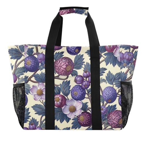 miaozhen Strandtasche Wild Berry Purple zusammenklappbar wasserabweisend mit Griffen von miaozhen