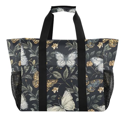 miaozhen Tragetasche William Morris Stil Schmetterlinge Faltbar Wasserdicht Canvas von miaozhen