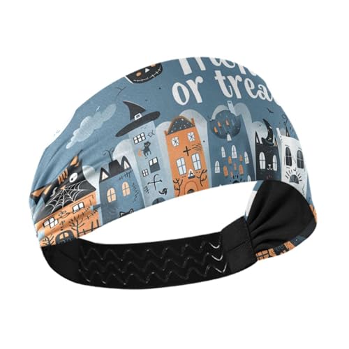 miaozhen Trick Halloween-Stirnbänder für Erwachsene, feuchtigkeitsableitend, elastische Schweißbänder für Sport, Volleyball, Yoga, Radfahren, Banda para el cabello von miaozhen