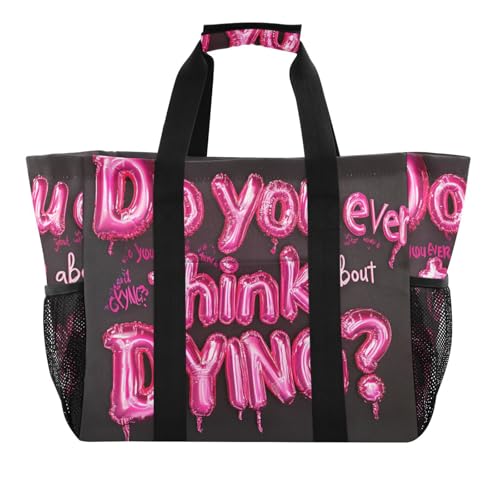 miaozhen Utility Storage Bags Do You Think About Dying Foldable With Pockets Canvas von miaozhen