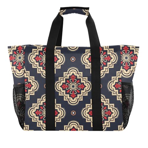 miaozhen Utility Storage Bags Geometric Red Black Floral Dot Collapsable With Compartments with Handles von miaozhen