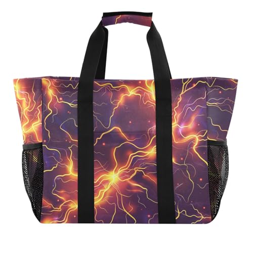 miaozhen Utility Totes Lightning Bolts Farbverlauf, zusammenklappbar, wasserabweisendes Segeltuch von miaozhen