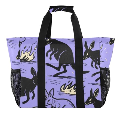 miaozhen Utility Totes Purple Angry Kangaroo Foldable With Compartments Canvas miaozhen Utility Totes Purple Angry Kangaroo Foldable With Compartments Canvas von miaozhen