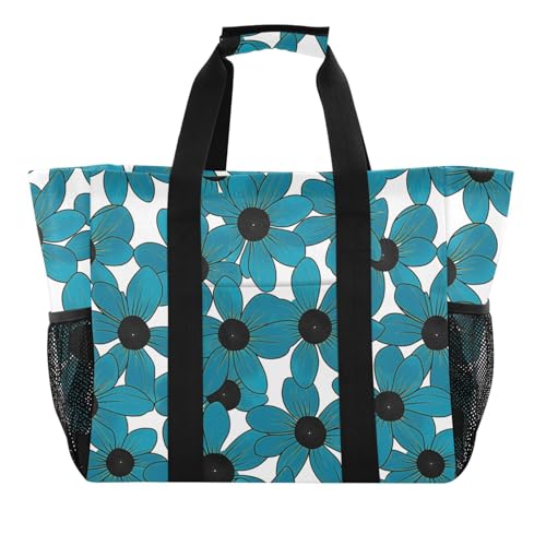 miaozhen Utility Totes Susan Simple Line Art Valentinesnes Tragetasche, zusammenklappbar, wasserabweisend, Segeltuch, Cyan von miaozhen