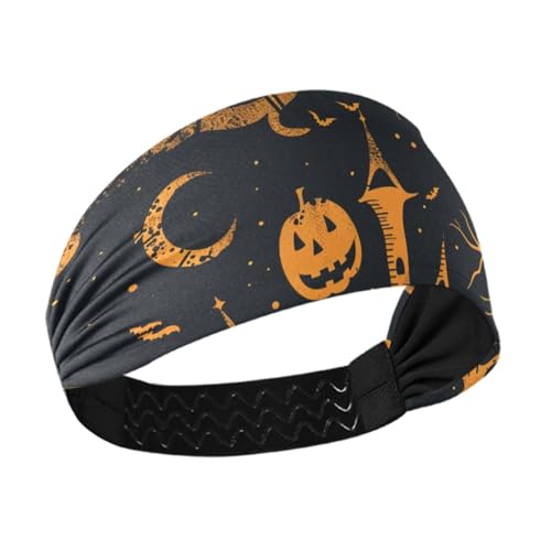 miaozhen Weird Witchy Elm Halloween-Stirnband, feuchtigkeitsableitend, athletisch, dehnbar, für Workout, Workout, Tennis, Fußball, Bandas para el cabello deportivas von miaozhen