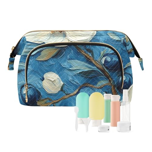 miaozhen Weiße Ölgemälde Blumen Reisetasche für Frauen Reißverschluss Damen Münzgeldbörse für Make-up Pinsel maquillaje para, Weiße Ölgemälde mit Blumen, Modern miaozhen Weiße Ölgemälde Blumen Reisetasche für Frauen Reißverschluss Damen Münzgeldbörse für Make-up Pinsel maquillaje para, Weiße Ölgemälde mit Blumen, Modern von miaozhen
