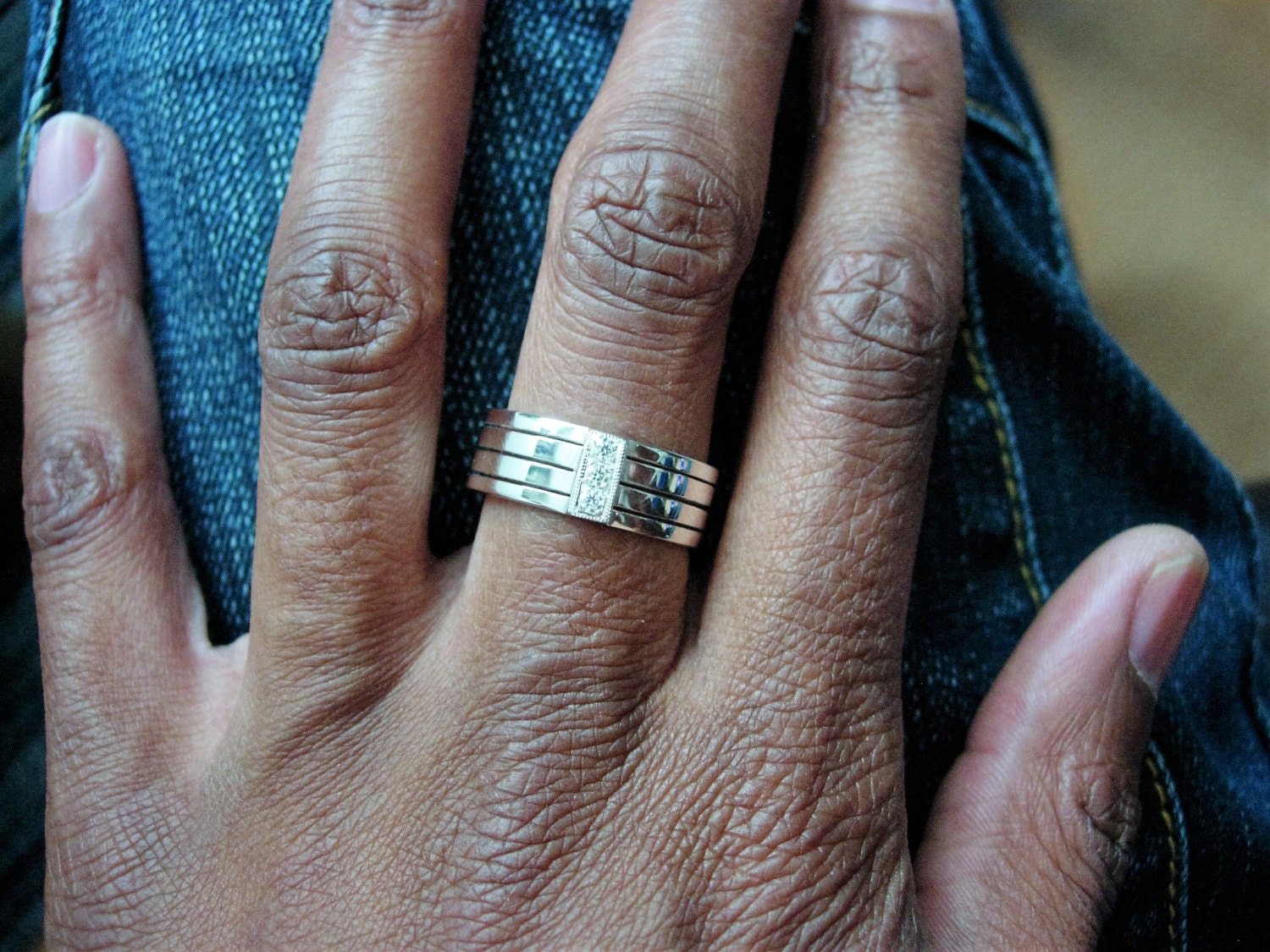 Herren Stein Set Doppelring von michaelLionel