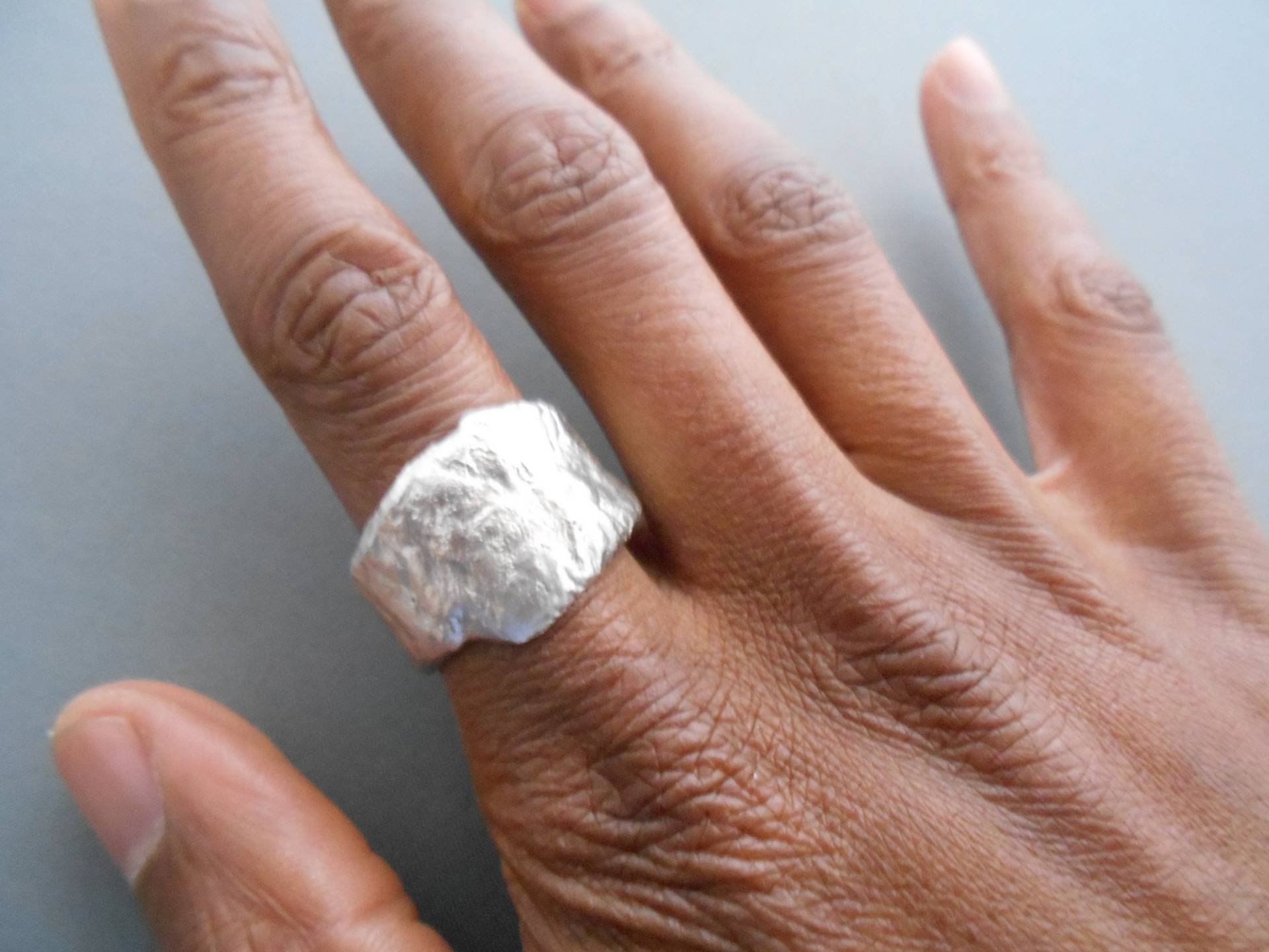 Massiver Nuggetring Aus Silber von michaelLionel