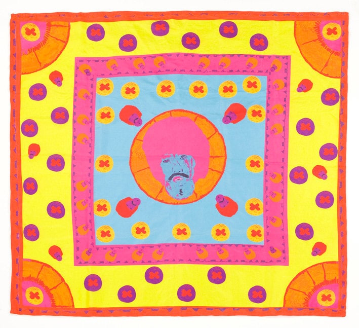 Gelb, Orange Und Rosa Seidenschal von michellecairnsdesign