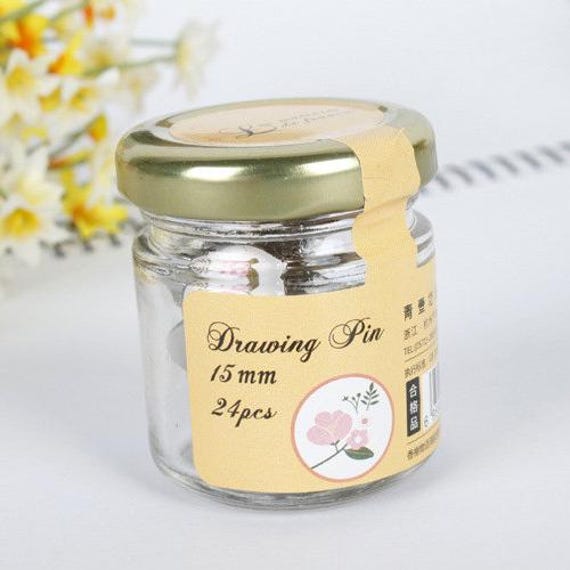 Yellow Series Reißnägel Set(Mit Der Flasche -Reißnadel - Reißzwecke 24 Stück von mieryaw