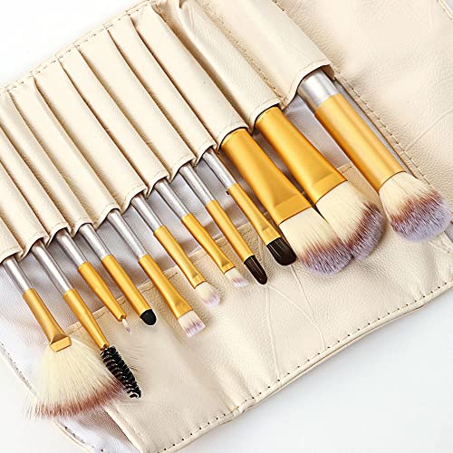 n/a 12/18/24PCS Make-up-Pinsel-Set Hochwertiger professioneller kosmetischer Gesichts-Concealer-Lidschatten-Make-up-Pinsel (Color : 12-bag) von mifdojz