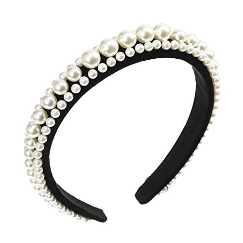 n/a Frauen Große Kleine Perlen Haarbänder Süßes Stirnband Haarreifen Halter Ornament Kopfband Haarschmuck ( Color : C , Size : One Size ) von mifdojz