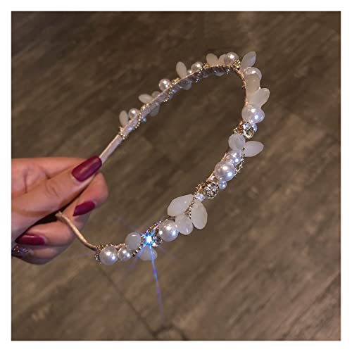 n/a Handgefertigte Perle Strass Haarband Frauen glänzende Perlen Stirnband Braut Haarband Haarschmuck von mifdojz