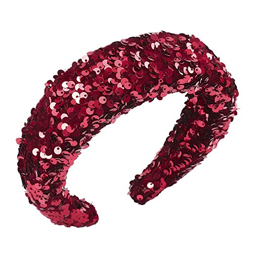 n/a Punkte Pailletten Schwamm Haarband Frauen Stirnband Turban Lünette Mädchen Spezielle glänzende Kopfbedeckung Damen Accessoires (Color : C, Size : One Size) von mifdojz