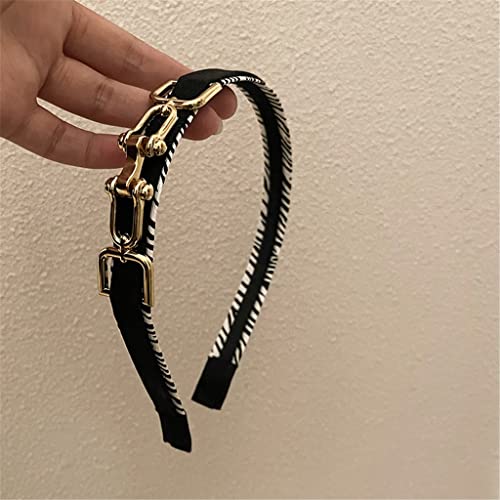 n/a Retro French Black Hairband Damen Haarspangen Hair Hoop Outer Hair Accessoires Damen Kopfbedeckung (Color : B) von mifdojz