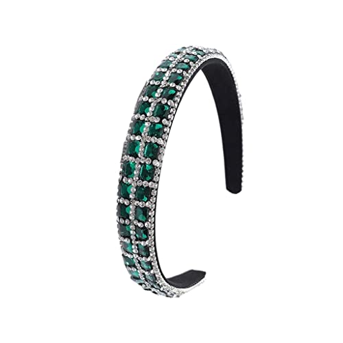 n/a Stirnband im koreanischen Stil, Haarband, schmale Seite, doppelt kariert, Strass, Haarschmuck, Abschlussball, Party, Kopfbedeckung (Color : A, Size : One Size) von mifdojz