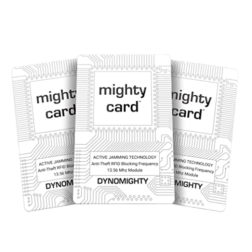 Mighty Card Blocker (3er-Pack) – fortschrittliche Technologie, RFID-blockierende Karte, Weiss/opulenter Garten, Modern von mighty wallet