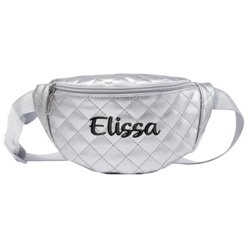 Benutzerdefinierte Personalisierte Taillentasche Mädchen-Aufbewahrungstasche Outdoor-Brusttasche Outdoor-Tasche Exquisite Taillentasche Jungen Messenger-Tasche Umhängetasche, Silber von miguha