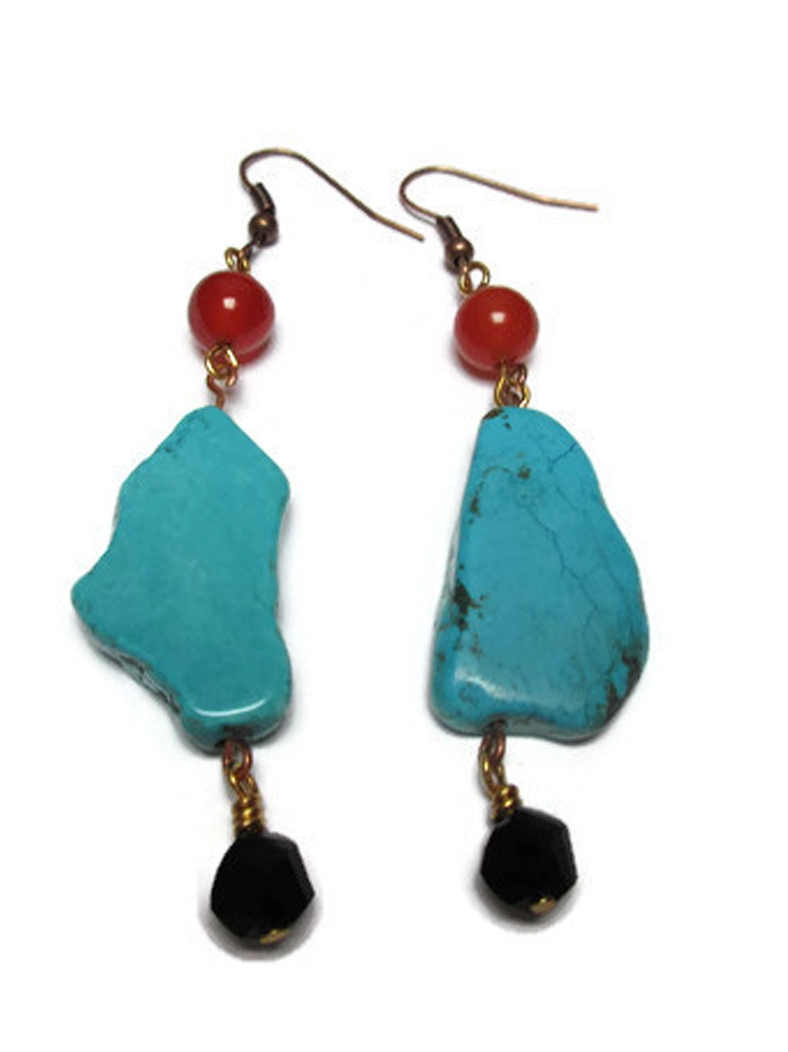 Howlite Achat Ohrringe Zauberhafter Edelstein Schmuck Howlite Achat Ohrringe Zauberhafter Edelstein Schmuck von mihacreation
