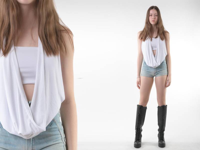 Weißer Zweiteiler Vintage 90Er Jahre Neckholder Top Tiefer Ausschnitt 00S Rückenfreie Bluse Clubwear Y2K Bodycon Disco Party Cropped Shirt 1990Er S M von mijumaju