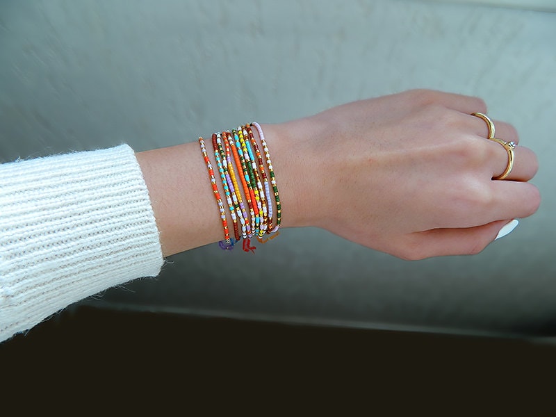 Set Aus 2 Morsecode-Inspirationsarmbändern Mit Anpassbaren Miyuki-Perlen | Reduzierter Preis von milamiyu