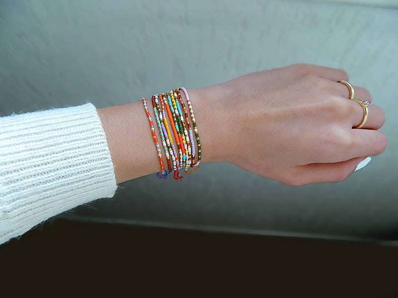 Set Aus 2 Morsecode-Inspirationsarmbändern Mit Anpassbaren Miyuki-Perlen | Reduzierter Preis von milamiyu