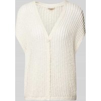 Milano Italy Cardigan mit V-Ausschnitt in Offwhite, Größe L von milano italy