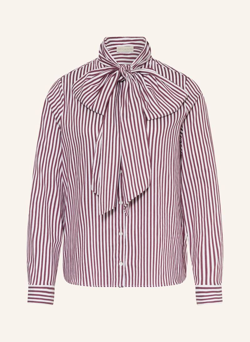 Milano Italy Bluse Mit Abnehmbarer Schluppe rot von milano italy