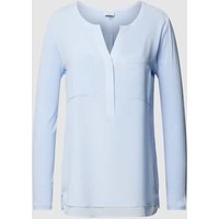 Milano Italy Bluse mit Brustleistentaschen in Bleu, Größe S von milano italy