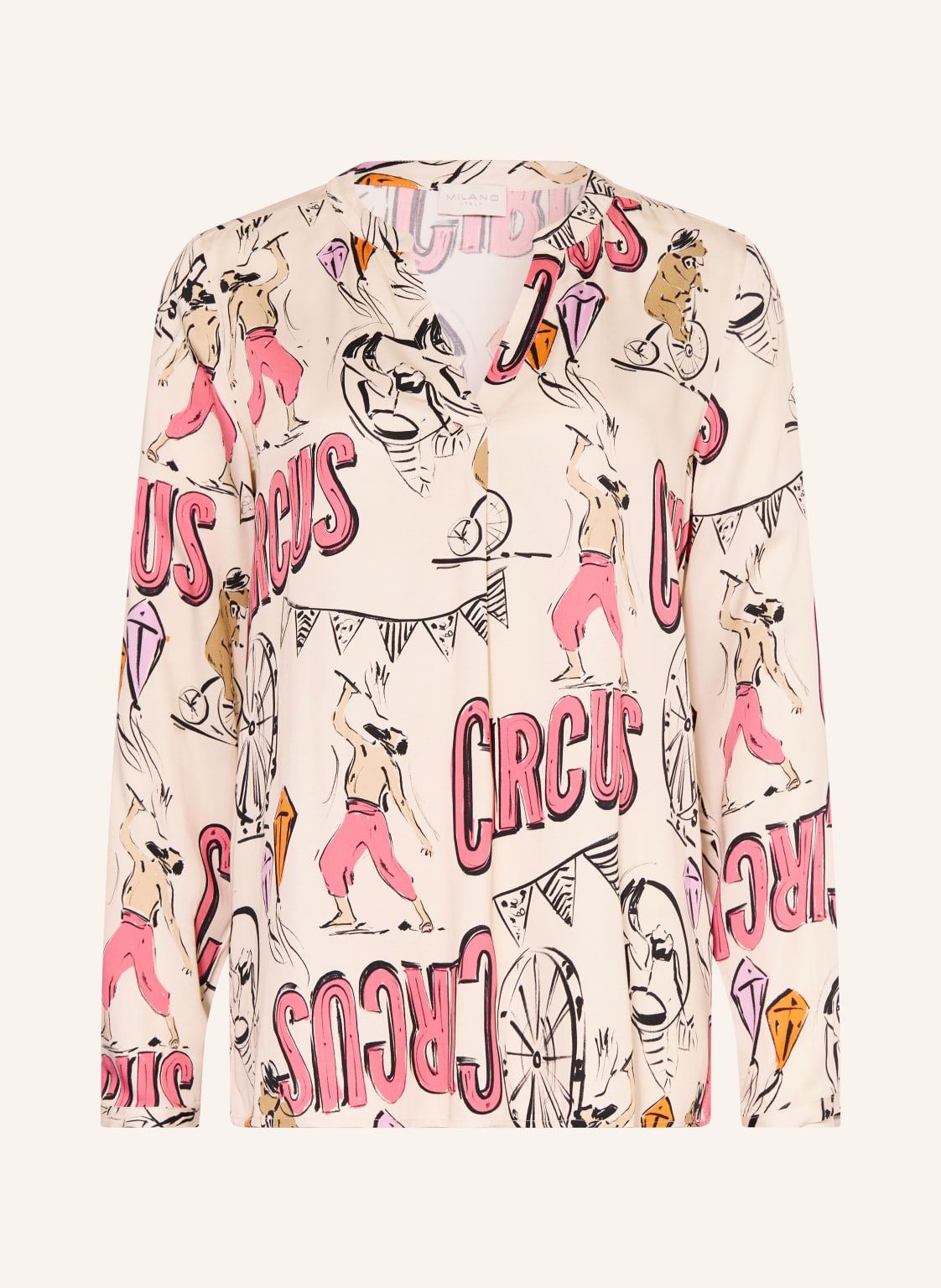 Milano Italy Blusenshirt Aus Satin beige von milano italy