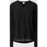 Milano Italy Bluse mit Brustleistentaschen in Black, Größe S von milano italy