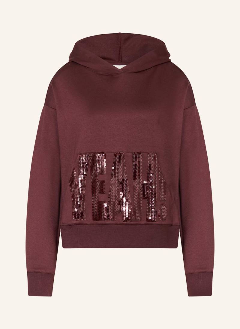 Milano Italy Hoodie Mit Pailletten rot von milano italy