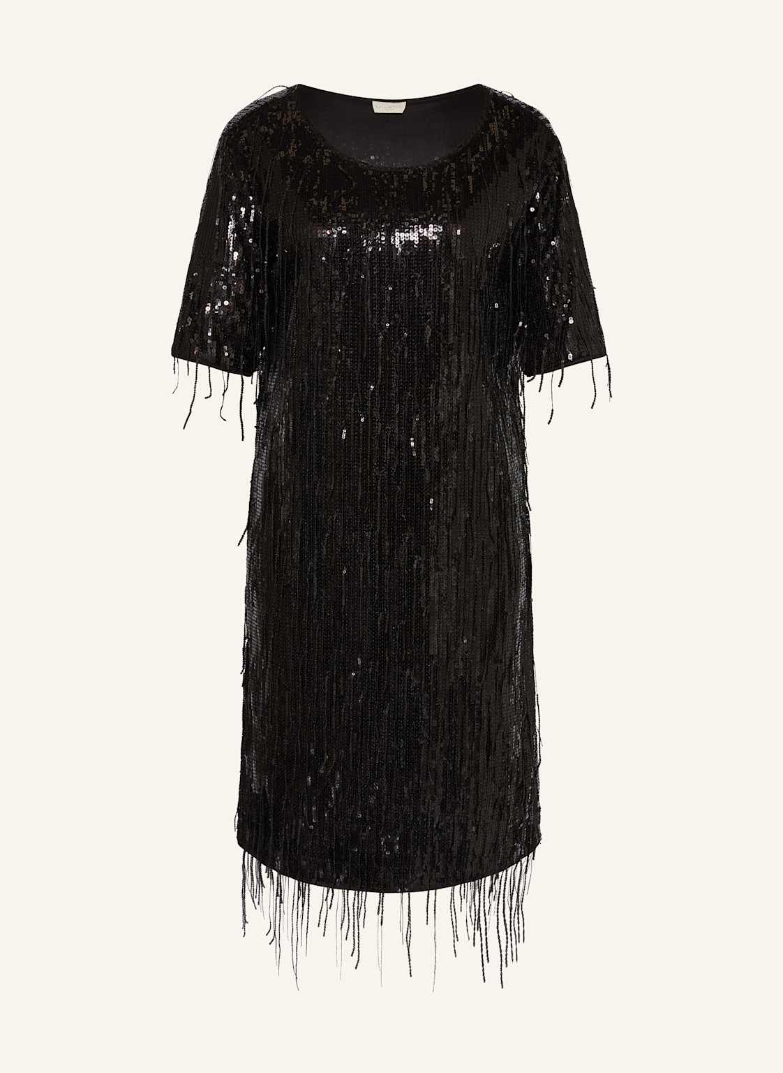 Milano Italy Kleid Mit Fransen Und Pailletten schwarz von milano italy