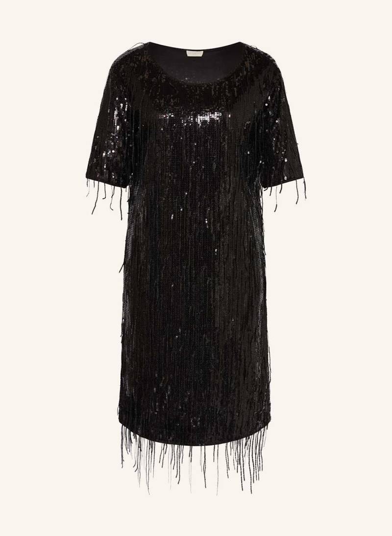 Milano Italy Kleid Mit Fransen Und Pailletten schwarz von milano italy